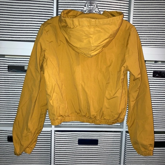 Forever 21 Women’s Mustard Yellow Cropped Jacket Size Medium | Y2K Casual - Picture 3 of 5